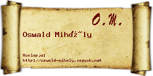 Oswald Mihály névjegykártya