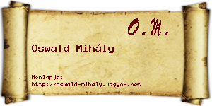 Oswald Mihály névjegykártya